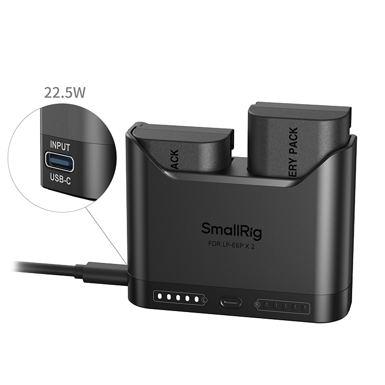 2 аккумулятора LP-E6NH + зарядное устройство SmallRig 5484 Turbo Charging Kit 2 аккумулятора LP-E6NH + зарядное устройство SmallRig 5484 Turbo Charging Kit