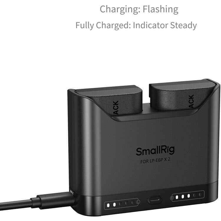 2 аккумулятора LP-E6NH + зарядное устройство SmallRig 5484 Turbo Charging Kit 2 аккумулятора LP-E6NH + зарядное устройство SmallRig 5484 Turbo Charging Kit