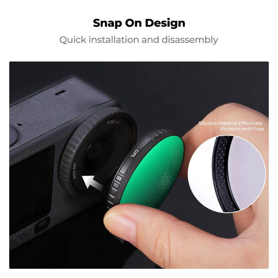 Комплект светофильтров K&F Concept Snap On CPL + ND для DJI Osmo Action 6 (6шт) Комплект светофильтров K&F Concept Snap On CPL + ND для DJI Osmo Action 6 (6шт)