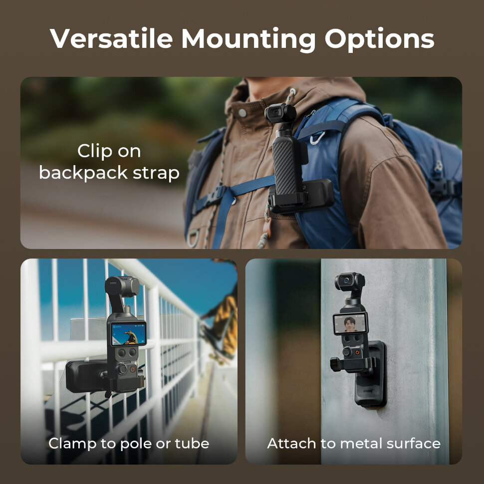 Клипса на рюкзак SmallRig 6052 Backpack Clip для DJI Osmo Pocket 3/4 Клипса на рюкзак SmallRig 6052 Backpack Clip для DJI Osmo Pocket 3/4