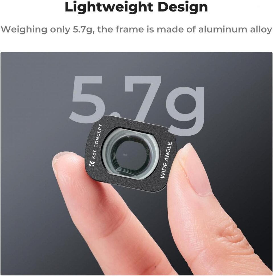 Комплект объективов K&F Concept Wide-Angle + 1.2X Anamorphic для DJI Osmo Pocket 3 / 4 Комплект объективов K&F Concept Wide-Angle + 1.2X Anamorphic для DJI Osmo Pocket 3 / 4