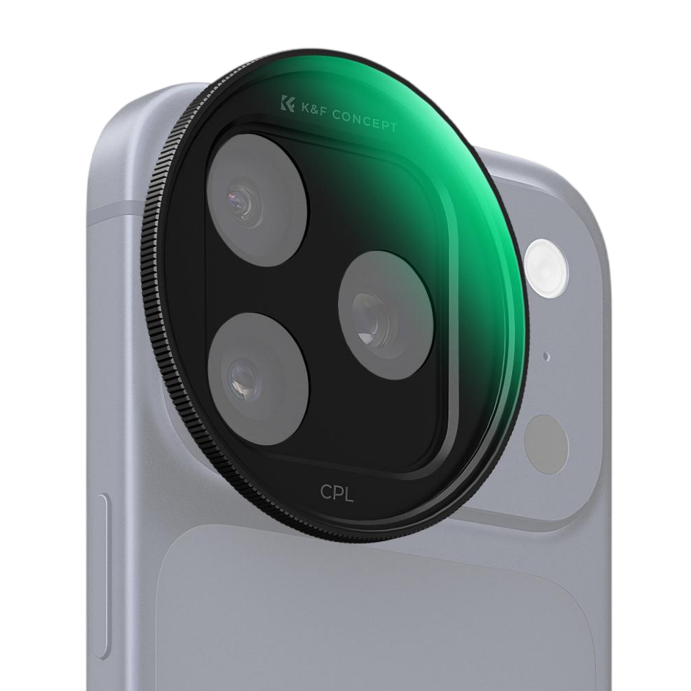Светофильтр K&F Concept FCA01 Snap-On CPL для iPhone 17 Pro/Pro Max Чёрный