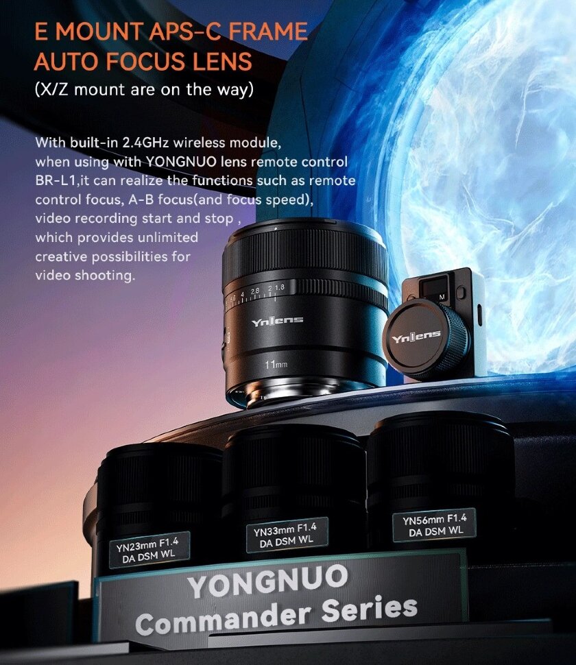 Объектив YongNuo Ynlens YN11mm F1.8Z DA DSM WL Z-mount Объектив YongNuo Ynlens YN11mm F1.8Z DA DSM WL Z-mount