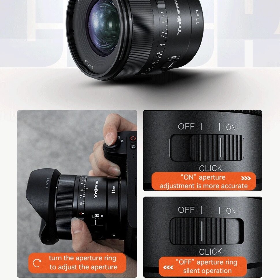 Объектив YongNuo Ynlens YN11mm F1.8Z DA DSM WL Z-mount Объектив YongNuo Ynlens YN11mm F1.8Z DA DSM WL Z-mount