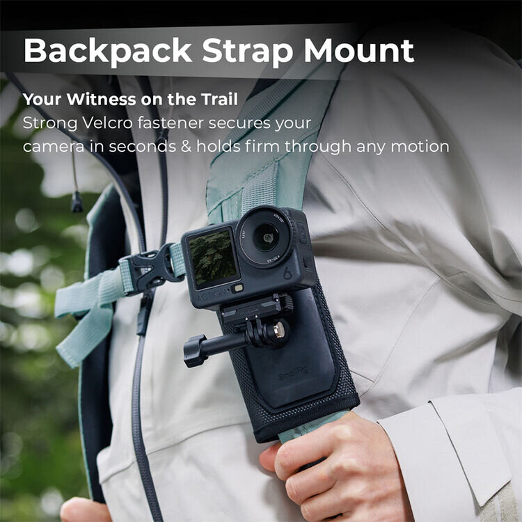 Крепление на лямку рюкзака SmallRig 5721 Hook and Loop Backpack Strap Mount для экшн-камеры Крепление на лямку рюкзака SmallRig 5721 Hook and Loop Backpack Strap Mount для экшн-камеры