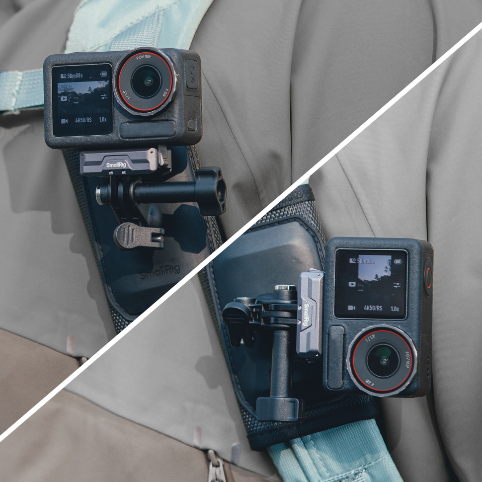 Крепление на лямку рюкзака SmallRig 5721 Hook and Loop Backpack Strap Mount для экшн-камеры Крепление на лямку рюкзака SmallRig 5721 Hook and Loop Backpack Strap Mount для экшн-камеры