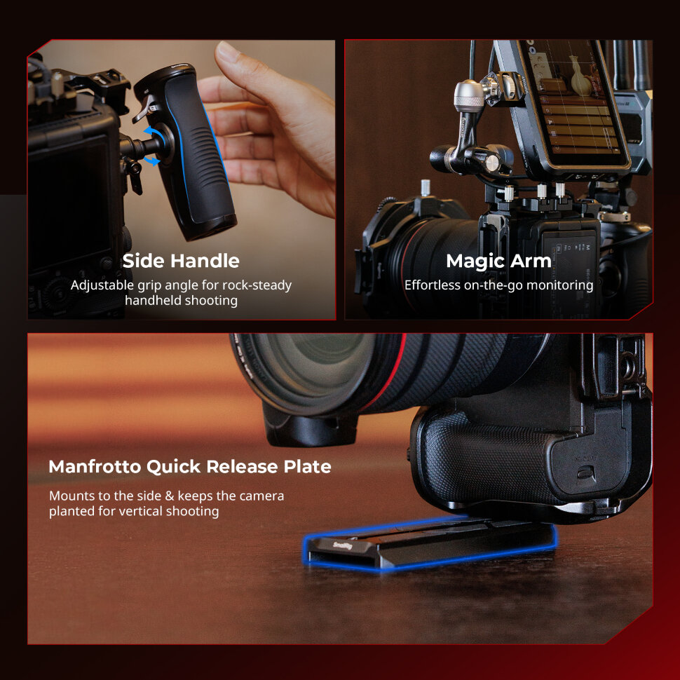 Клетка SmallRig 6372 HawkLock QR для Canon EOS R6 V Клетка SmallRig 6372 HawkLock QR для Canon EOS R6 V