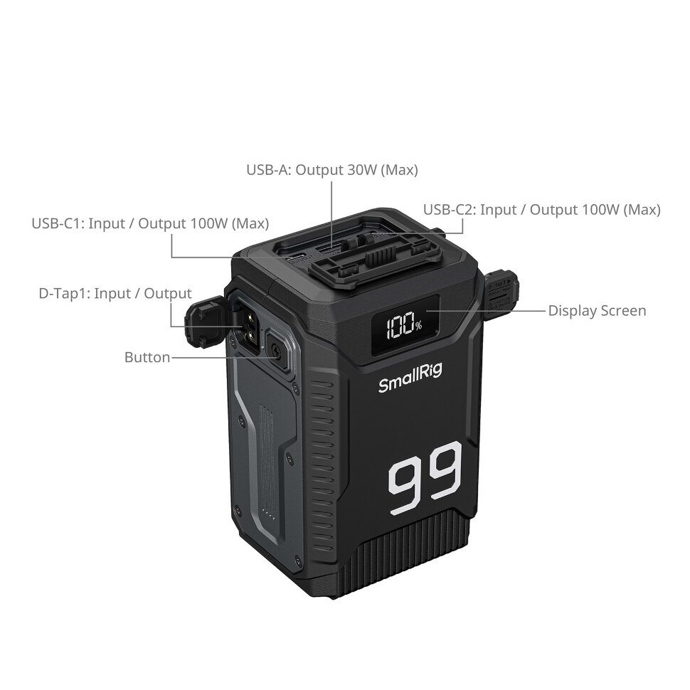 Аккумулятор SmallRig T99 V-Mount Triple-Proof 98.872Wh Аккумулятор SmallRig T99 V-Mount Triple-Proof 98.872Wh