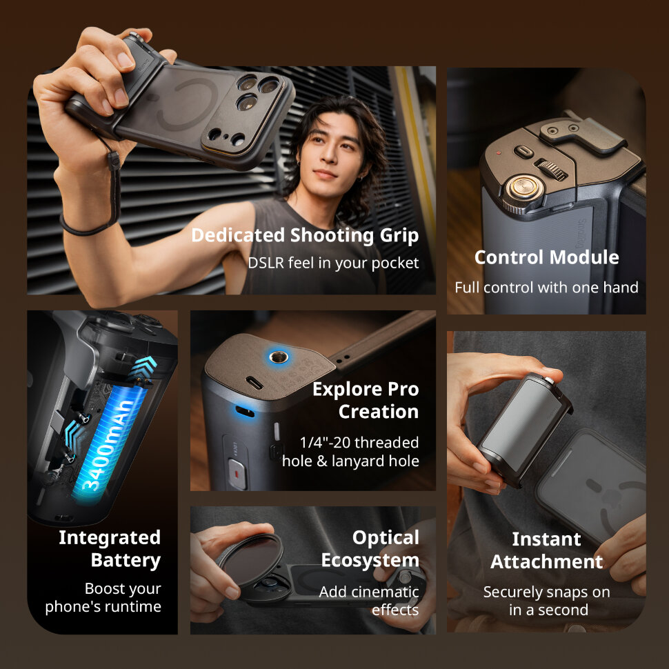 Чехол SmallRig FilMov Photography Grip Kit для iPhone 17 Pro Чехол SmallRig FilMov Photography Grip Kit для iPhone 17 Pro