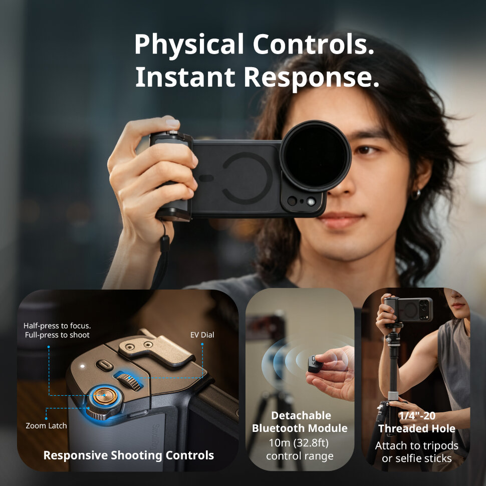 Чехол SmallRig FilMov Photography Grip Kit + Filter для iPhone 17 Pro Чехол SmallRig FilMov Photography Grip Kit + Filter для iPhone 17 Pro