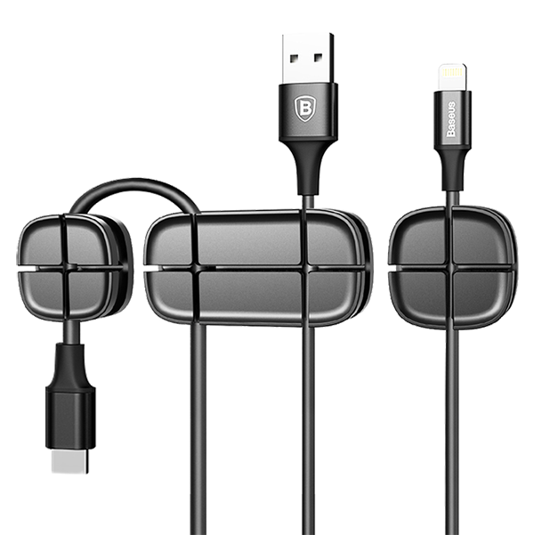 Держатель для проводов Baseus Cross Peas Cable Clip Черный Держатель для проводов Baseus Cross Peas Cable Clip Черный
