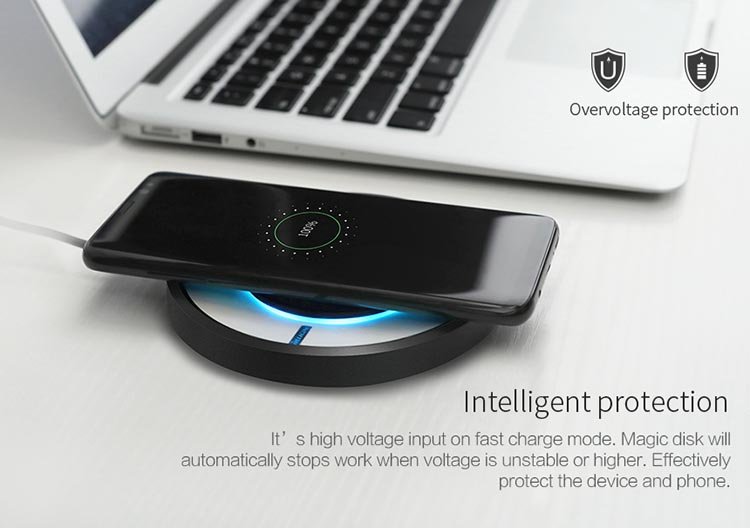 Беспроводная зарядка Nillkin Magic Disk 4 Черная Беспроводная зарядка Nillkin Magic Disk 4 Черная