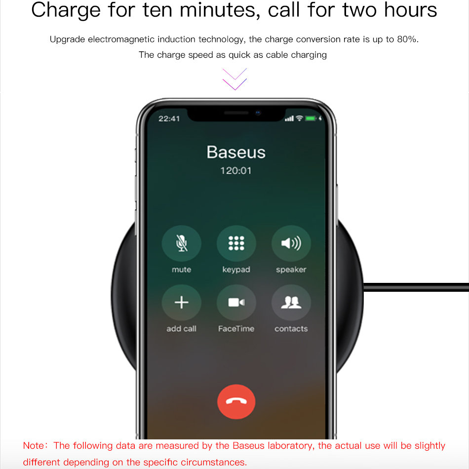 Беспроводная зарядка Baseus UFO Белая Беспроводная зарядка Baseus UFO Белая