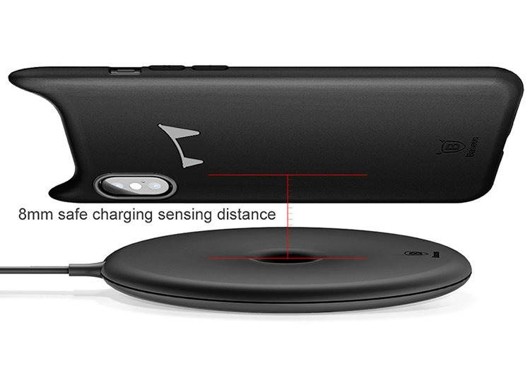 Быстрая беспроводная зарядка Baseus Donut Wireless Charger 15W Черная Быстрая беспроводная зарядка Baseus Donut Wireless Charger 15W Черная