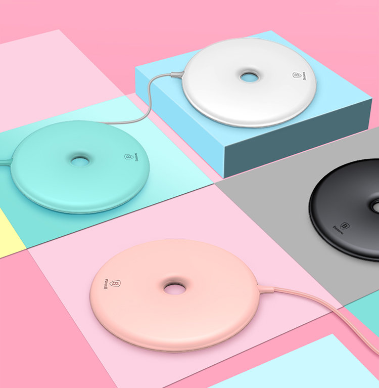 Быстрая беспроводная зарядка Baseus Donut Wireless Charger 15W Черная Быстрая беспроводная зарядка Baseus Donut Wireless Charger 15W Черная