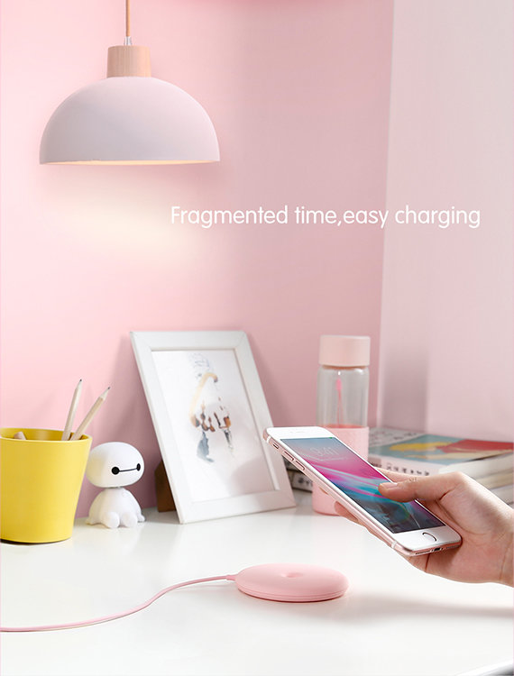 Быстрая беспроводная зарядка Baseus Donut Wireless Charger 15W Черная Быстрая беспроводная зарядка Baseus Donut Wireless Charger 15W Черная