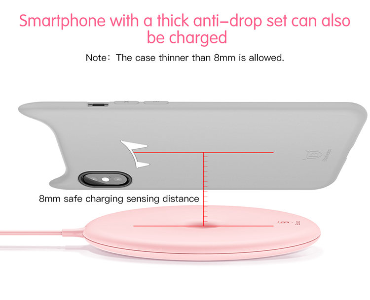 Быстрая беспроводная зарядка Baseus Donut Wireless Charger 15W Черная Быстрая беспроводная зарядка Baseus Donut Wireless Charger 15W Черная
