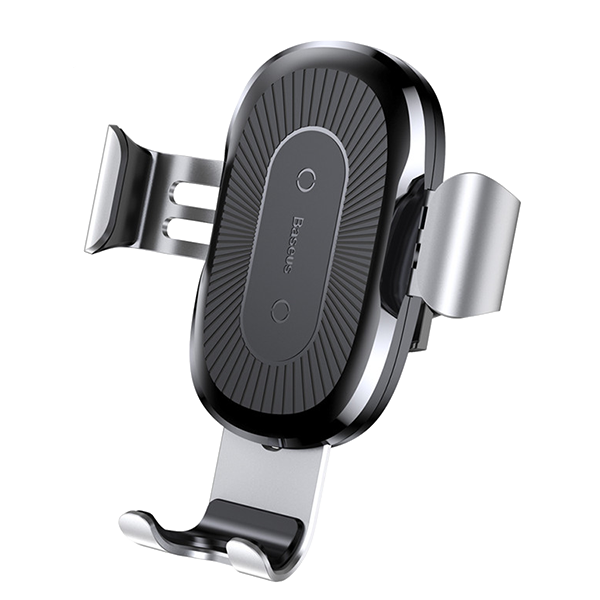 Автодержатель с беспроводной зарядкой Baseus Car Gravity Mount with Fast Wireless Charger Серебро Автодержатель с беспроводной зарядкой Baseus Car Gravity Mount with Fast Wireless Charger Серебро