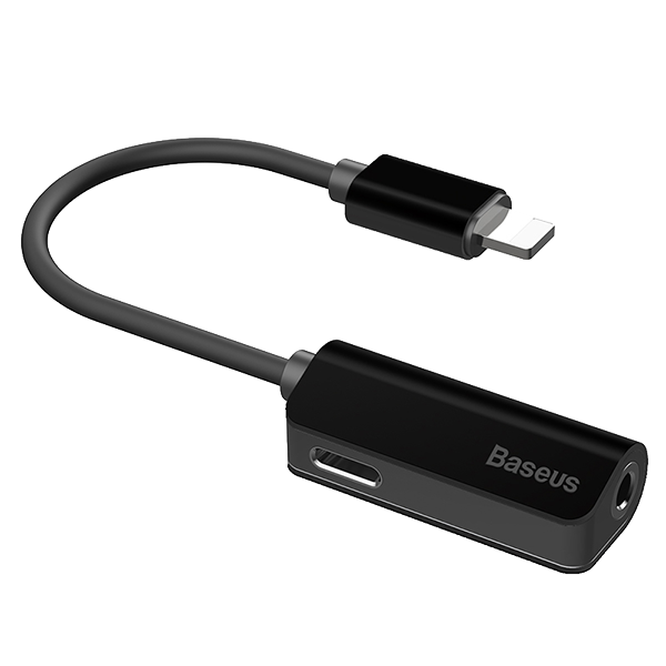 Переходник Lightning - mini-Jack 3,5 мм Baseus L32 Чёрный