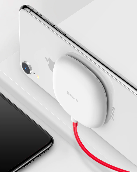 Беспроводная зарядка на присоске Baseus Suction Cup Белая Беспроводная зарядка на присоске Baseus Suction Cup Белая