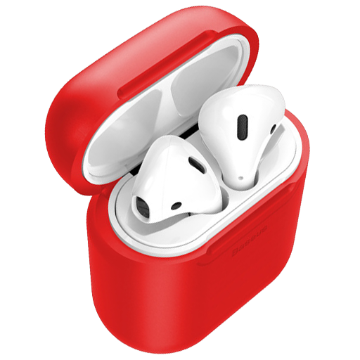 Чехол с беспроводной зарядкой Baseus для Airpods Красный Чехол с беспроводной зарядкой Baseus для Airpods Красный