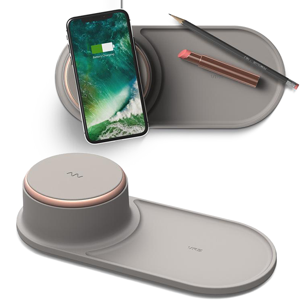Беспроводная зарядка VRS Design Halo Tray Warm Gray Беспроводная зарядка VRS Design Halo Tray Warm Gray