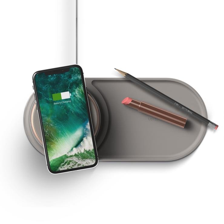 Беспроводная зарядка VRS Design Halo Tray Warm Gray Беспроводная зарядка VRS Design Halo Tray Warm Gray