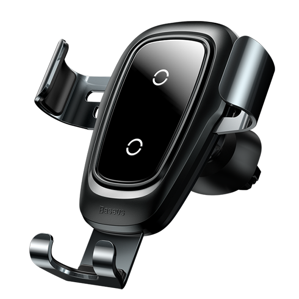 Автодержатель с беспроводной зарядкой Baseus Metal Car Mount Черный Автодержатель с беспроводной зарядкой Baseus Metal Car Mount Черный
