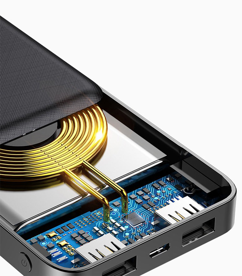 Внешний аккумулятор с беспроводной зарядкой Baseus M36 10000mAh Чёрный Внешний аккумулятор с беспроводной зарядкой Baseus M36 10000mAh Чёрный