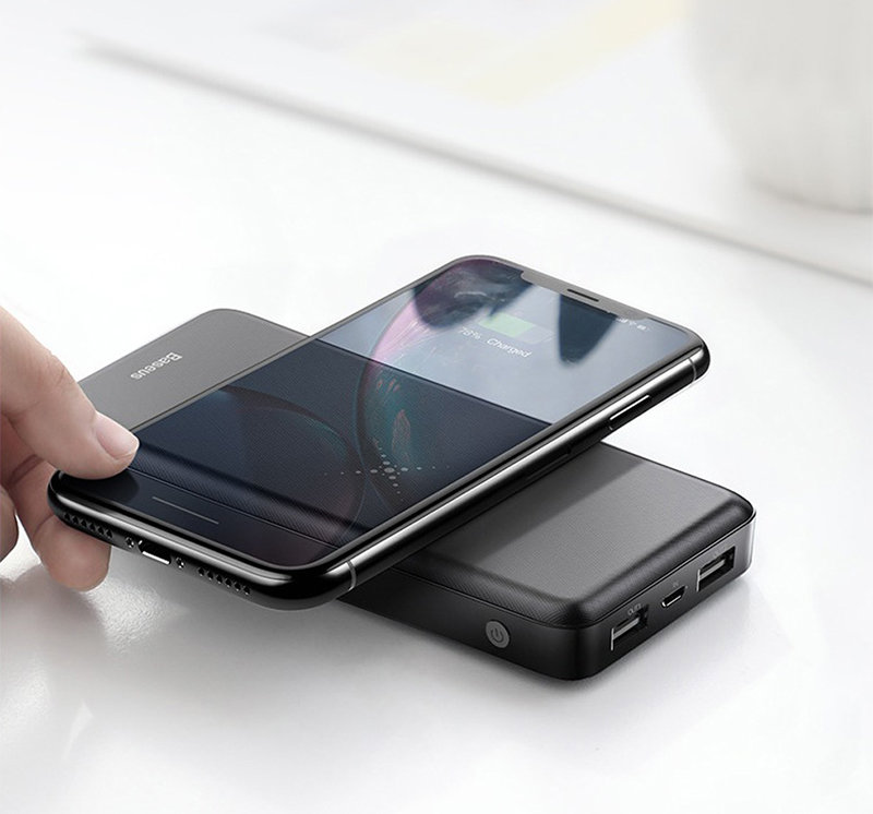 Внешний аккумулятор с беспроводной зарядкой Baseus M36 10000mAh Чёрный Внешний аккумулятор с беспроводной зарядкой Baseus M36 10000mAh Чёрный