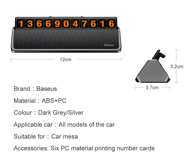 Автовизитка Baseus Hermit Серебро Автовизитка Baseus Hermit Серебро