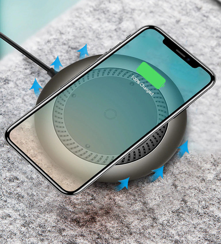 Беспроводная зарядка Baseus Whirlwind Desktop Черная Беспроводная зарядка Baseus Whirlwind Desktop Черная