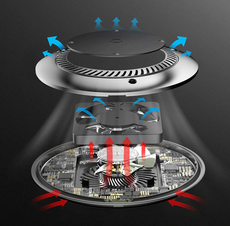 Беспроводная зарядка Baseus Whirlwind Desktop Серая Беспроводная зарядка Baseus Whirlwind Desktop Серая