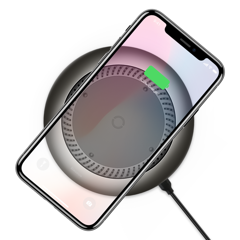 Беспроводная зарядка Baseus Whirlwind Desktop Серая Беспроводная зарядка Baseus Whirlwind Desktop Серая