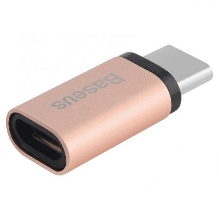 Переходник Baseus Sharp micro USB - Type-C Розовое золото Переходник Baseus Sharp micro USB - Type-C Розовое золото