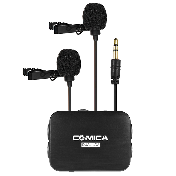 Микрофон петличный двойной CoMica DUAL.LAV CVM-D03 Микрофон петличный двойной CoMica DUAL.LAV CVM-D03