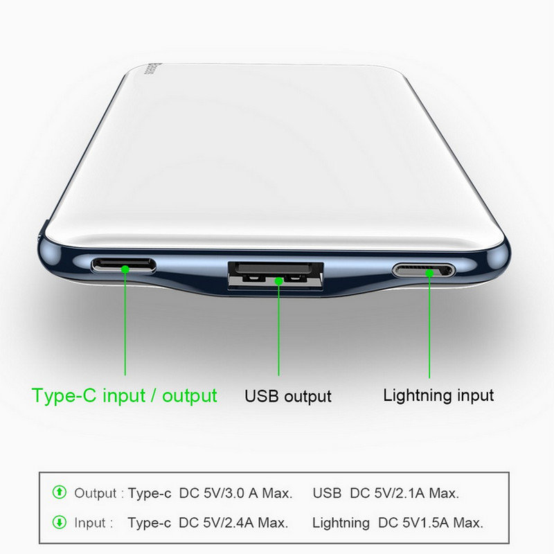 Внешний аккумулятор Baseus M21 Simbo Smart 10000mAh Черный Внешний аккумулятор Baseus M21 Simbo Smart 10000mAh Черный