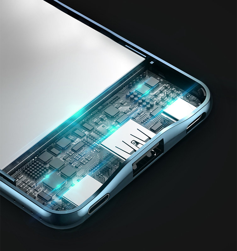 Внешний аккумулятор Baseus M21 Simbo Smart 10000mAh Черный Внешний аккумулятор Baseus M21 Simbo Smart 10000mAh Черный