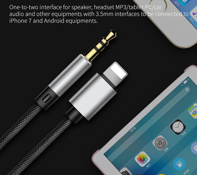 AUX кабель Baseus L33 Lightning - miniJack 3.5mm 120 см Черный AUX кабель Baseus L33 Lightning - miniJack 3.5mm 120 см Черный