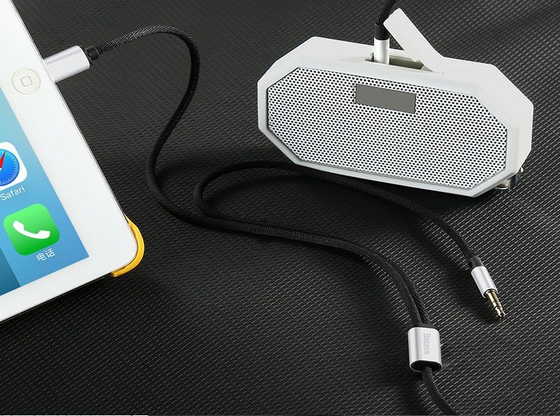 AUX кабель Baseus L33 Lightning - miniJack 3.5mm 120 см Черный AUX кабель Baseus L33 Lightning - miniJack 3.5mm 120 см Черный