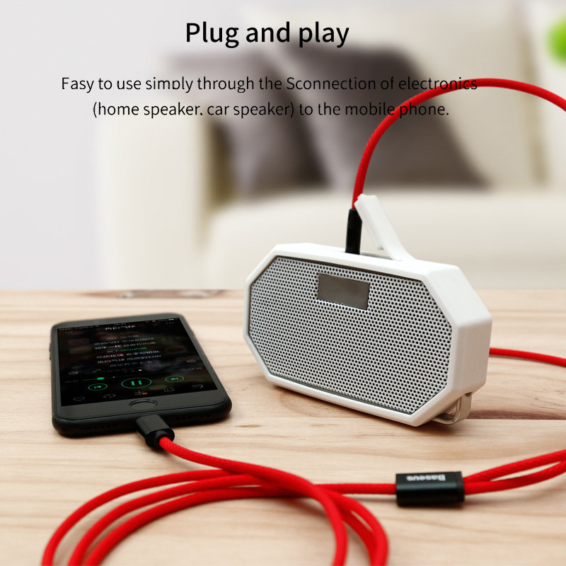 AUX кабель Baseus L33 Lightning - miniJack 3.5mm 120 см Черный AUX кабель Baseus L33 Lightning - miniJack 3.5mm 120 см Черный