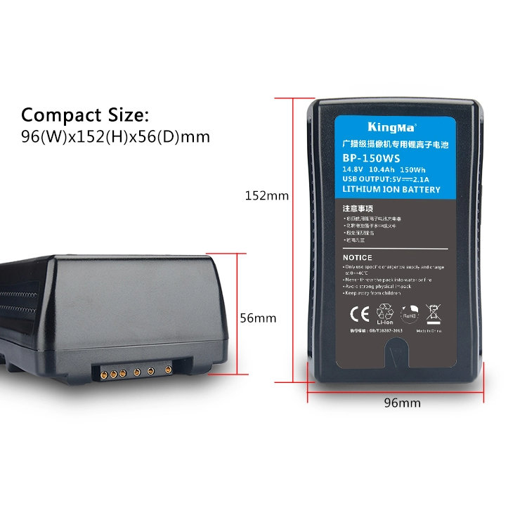 Аккумулятор KingMa BP-150WS V-Mount 150Wh Аккумулятор KingMa BP-150WS V-Mount 150Wh