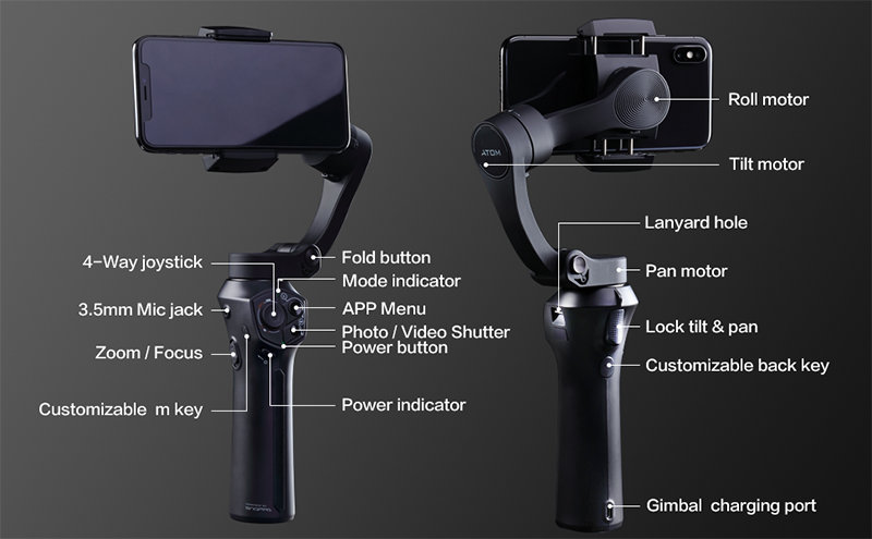 Стабилизатор Snoppa Atom Чёрный Стабилизатор Snoppa Atom Чёрный