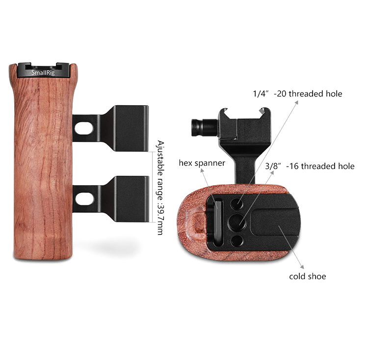 Рукоятка SmallRig 2187B Wooden NATO Side Handle Рукоятка SmallRig 2187B Wooden NATO Side Handle