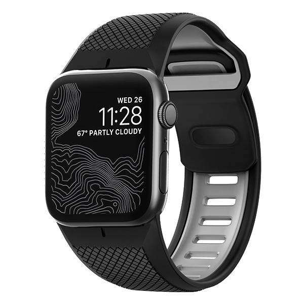 Ремешок силиконовый Nomad Sport для Apple Watch 42/44 мм Black and Slate Ремешок силиконовый Nomad Sport для Apple Watch 42/44 мм Black and Slate