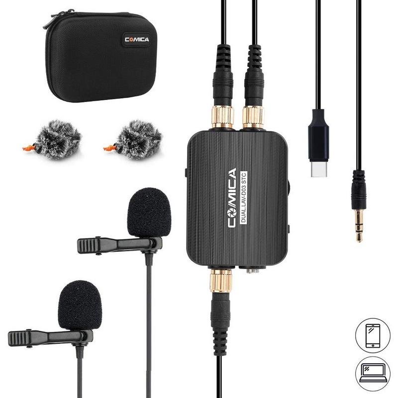 Микрофон петличный двойной CoMica DUAL.LAV CVM-D03 STC Микрофон петличный двойной CoMica DUAL.LAV CVM-D03 STC