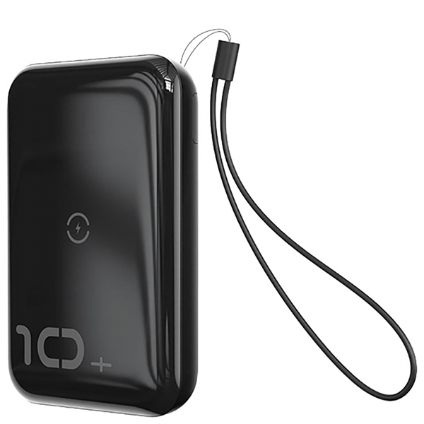 Внешний аккумулятор с беспроводной зарядкой Baseus Mini S Bracket 10W 10000mAh 18W Чёрный Внешний аккумулятор с беспроводной зарядкой Baseus Mini S Bracket 10W 10000mAh 18W Чёрный