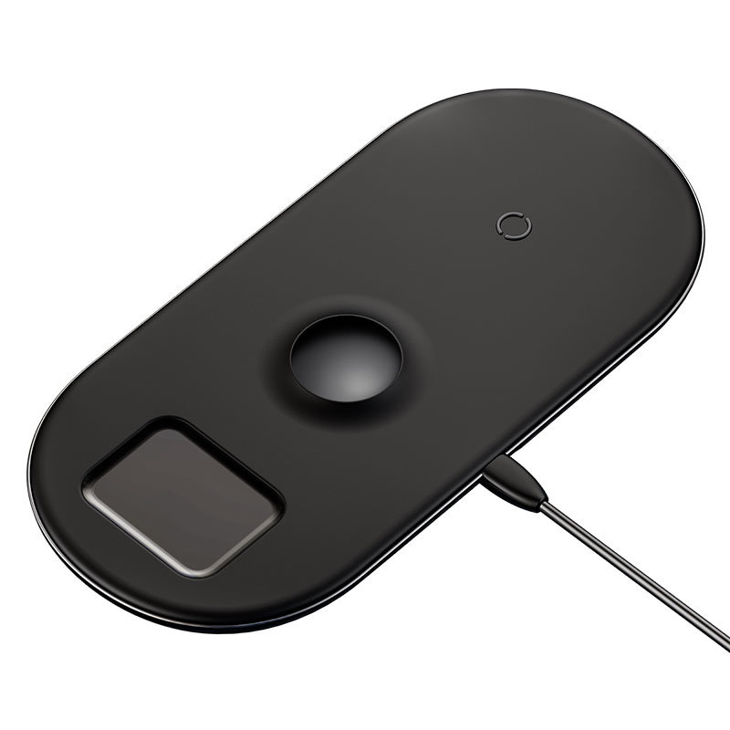 Беспроводная зарядка Baseus Smart 3in1 Phone+Watch+Pods (18W MAX) Чёрная Беспроводная зарядка Baseus Smart 3in1 Phone+Watch+Pods (18W MAX) Чёрная