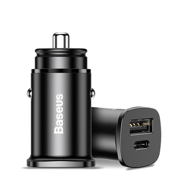 Автомобильное зарядное устройство Baseus PPS 30W A+C Чёрное Автомобильное зарядное устройство Baseus PPS 30W A+C Чёрное