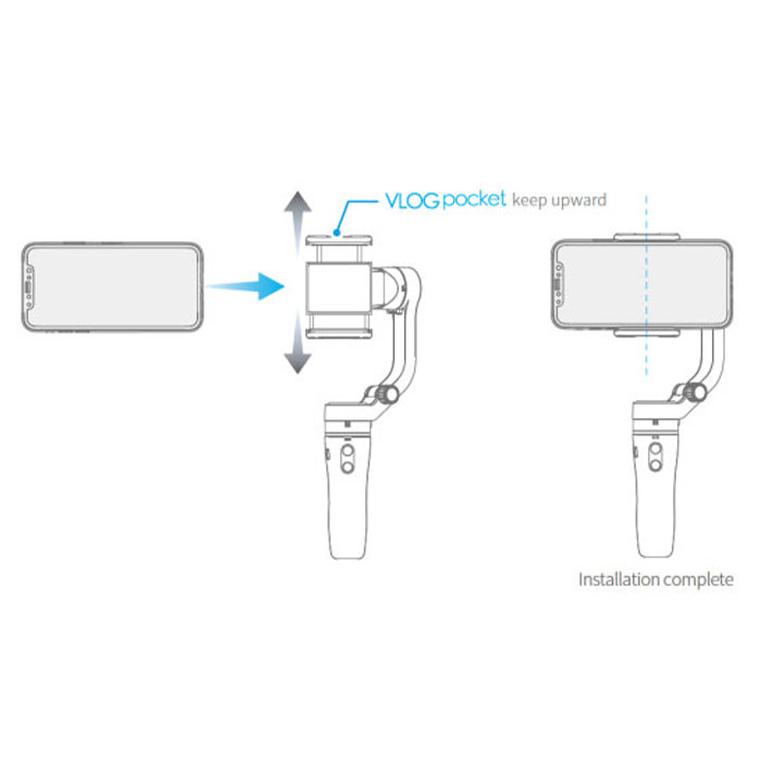 Стабилизатор Feiyu VLOG Pocket Чёрный Стабилизатор Feiyu VLOG Pocket Чёрный